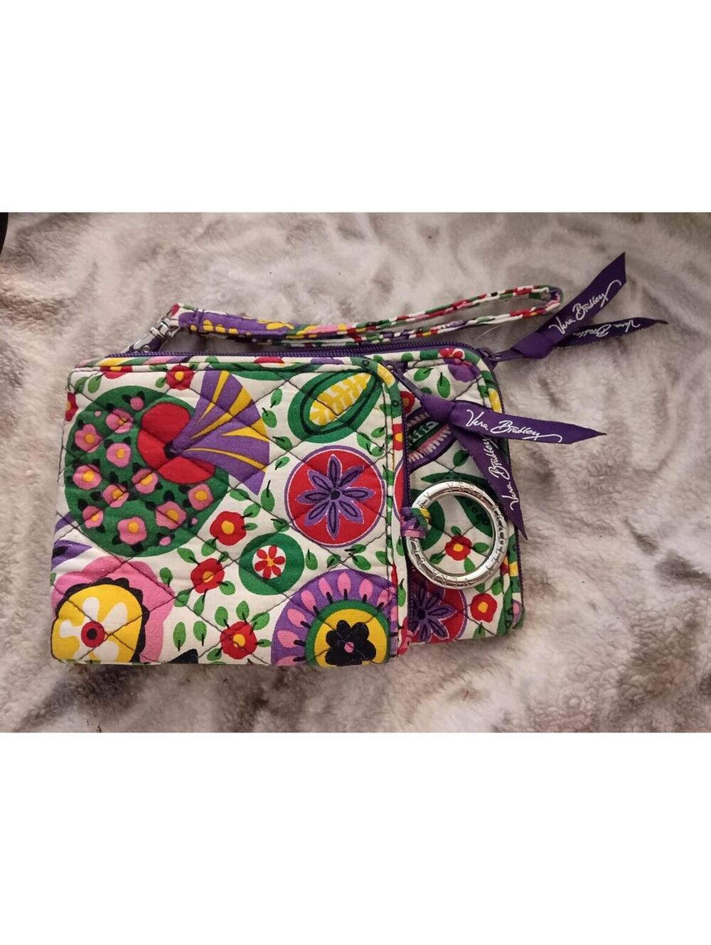 Vera Bradley Double ID Wristlet Wallet Viva La Vera Retired Pattern Floral